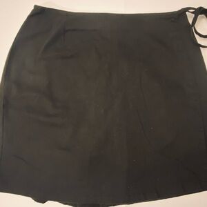 Elegant Black Wrap Skirt